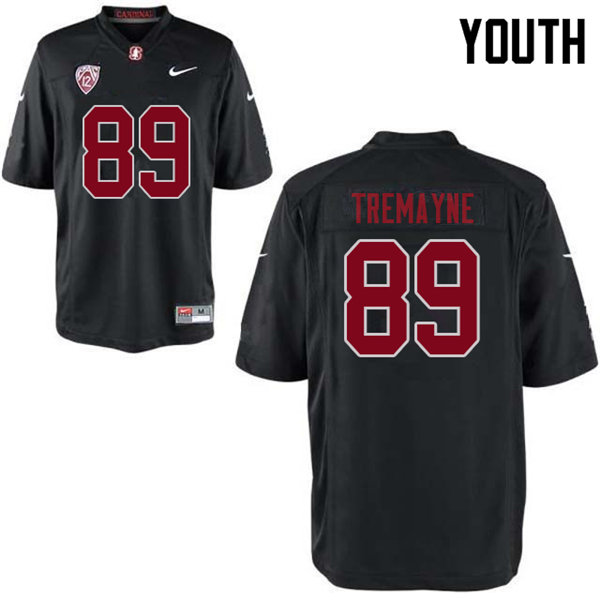 Youth #89 Brycen Tremayne Stanford Cardinal College Football Jerseys Sale-Black - Click Image to Close